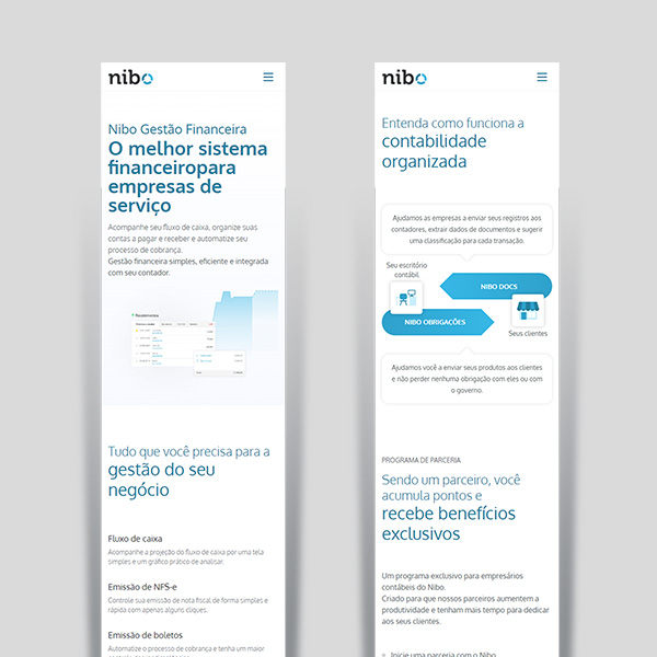 Nibo - Mobile Companies and Accountants pages